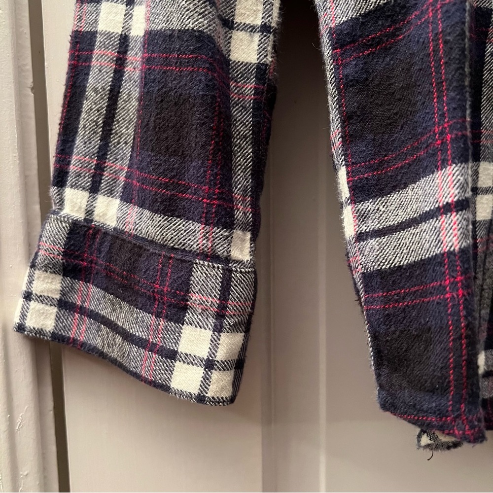 Monki Long Sleeve Button Up Plaid Flannel XS - Picture 3 of 8